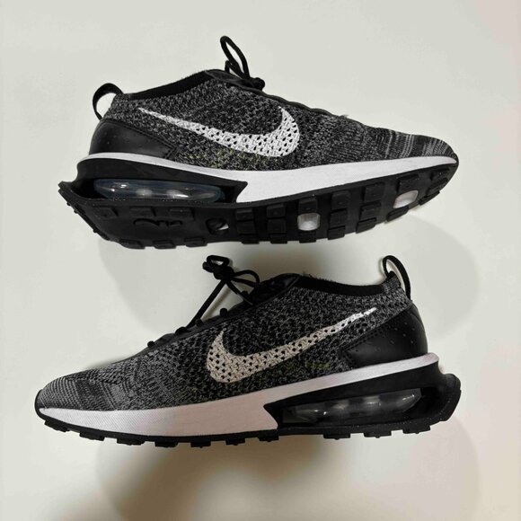 Nike Air Max Flyknit Racer - Black/White - Size 7.5 Women's - DM9073-001 - Picture 9 of 13